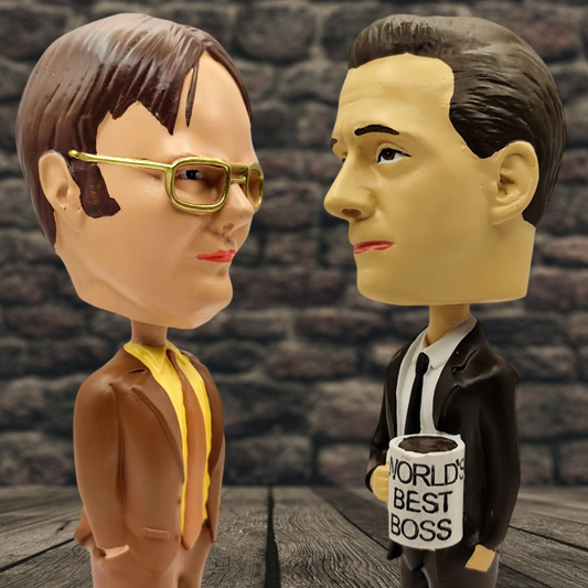 Pack The Office - Figuras Bobblehead de Dwight Schrute y Michael Scott