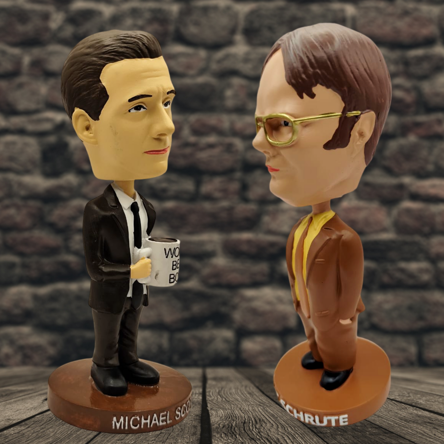 Pack The Office - Figuras Bobblehead de Dwight Schrute y Michael Scott