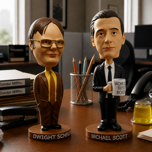 Pack The Office - Figuras Bobblehead de Dwight Schrute y Michael Scott