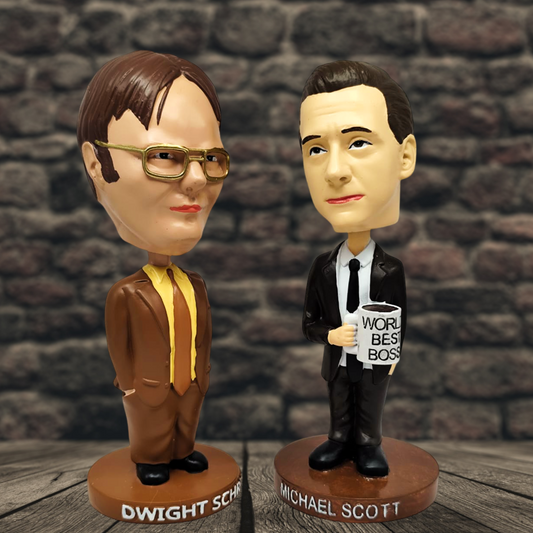 Pack The Office - Figuras Bobblehead de Dwight Schrute y Michael Scott