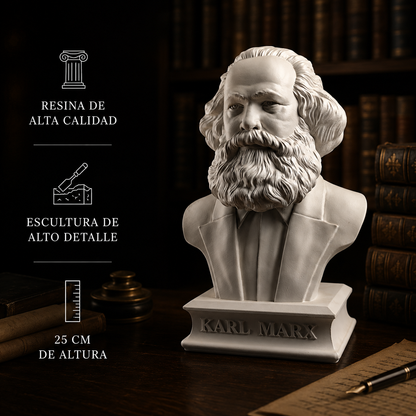 Busto de Karl Marx de 25cm de Altura