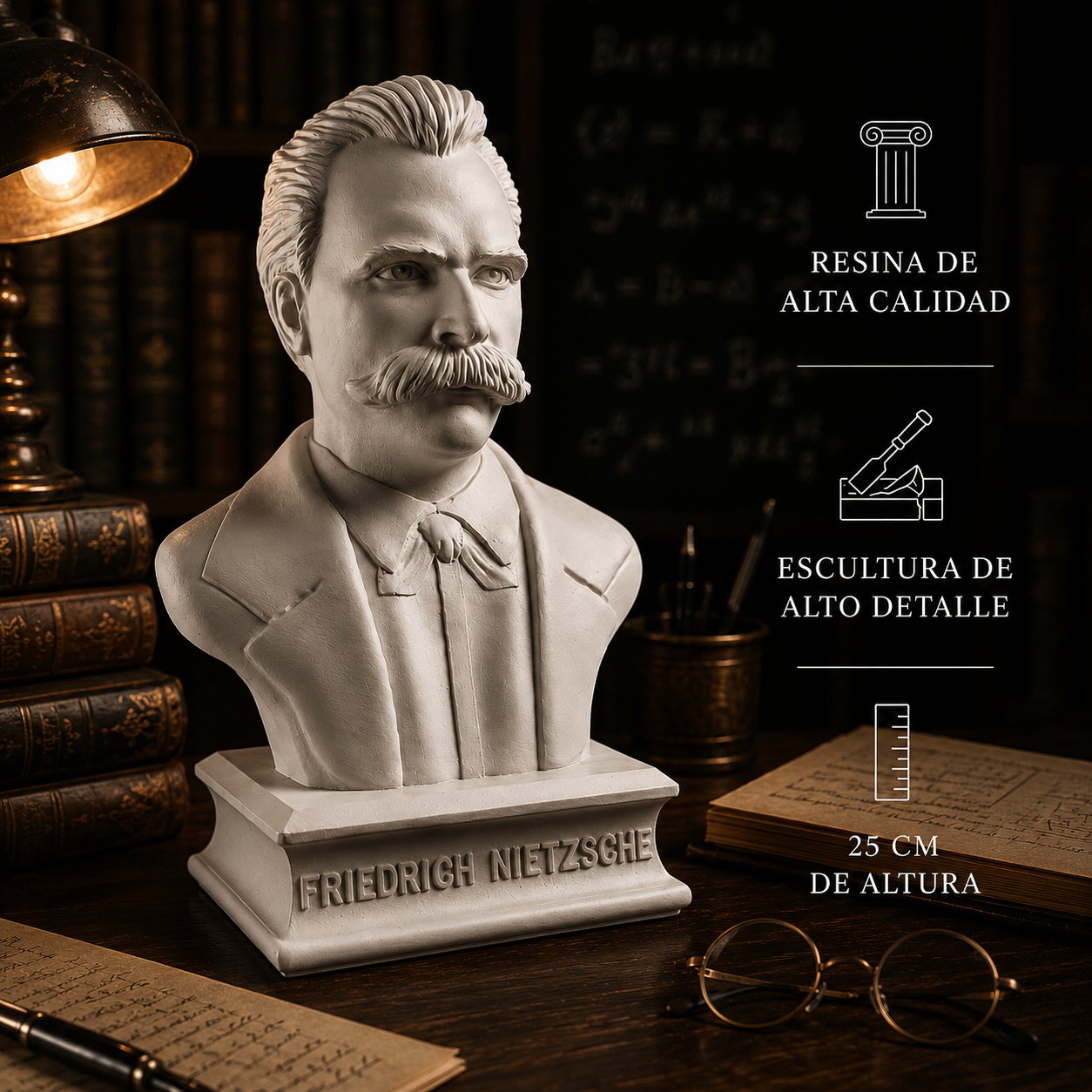 Busto de Friedrich Nietzsche de 25cm de Altura