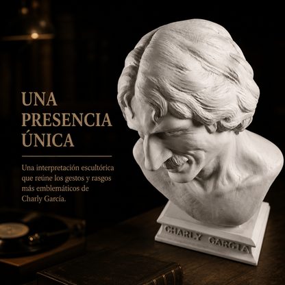 Busto de Charly García de 25cm de Altura