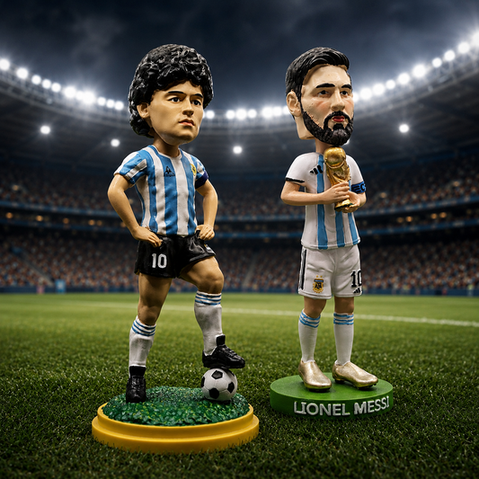 Figuras Bobblehead de Lionel Messi y Diego Maradona