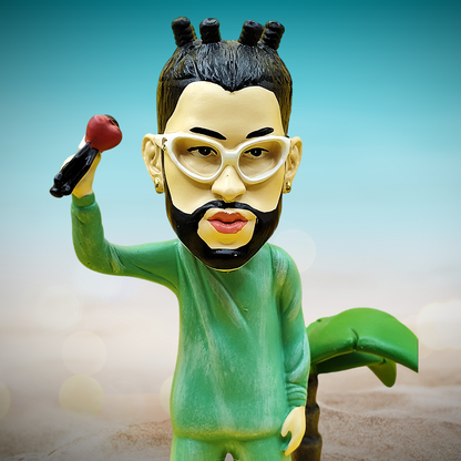 Figuras Bobblehead de Rosalía y Bad Bunny