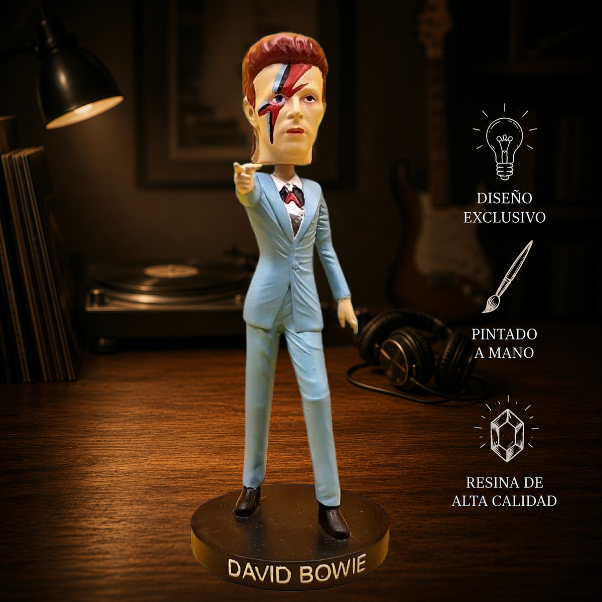 Figura Bobblehead de David Bowie (Ziggy Stardust)